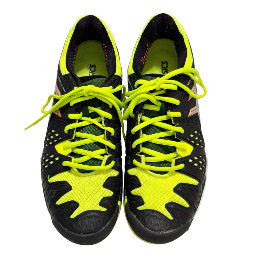 Asics Gel Resolution E500Y Cross Training Shoes Black Yellow 7.5 - Picture 3 of 12